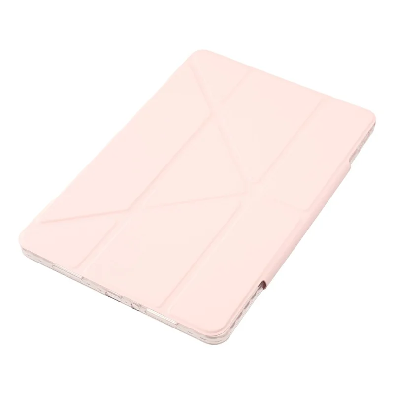 For Xiaomi Redmi Pad 2 Case Magnetic Dual Clasp PU TPU Acrylic Origami Stand Tablet Cover - Pink