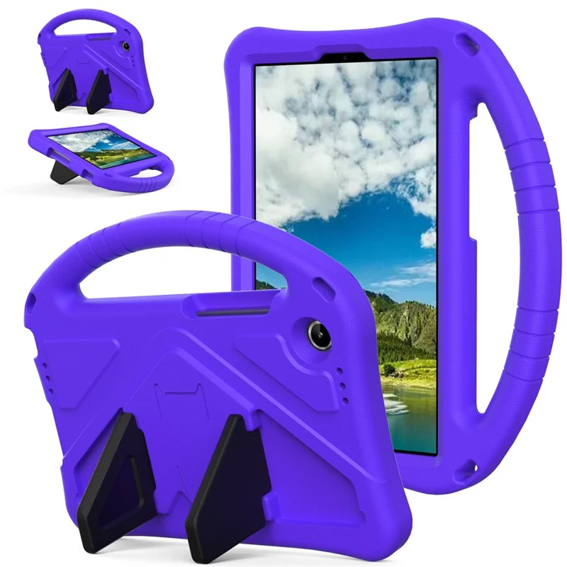 For Lenovo Tab K9 Case EVA Tablet Cover with Handle Kickstand Children Friendly - Purple
