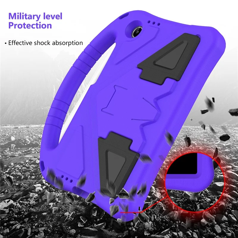 For Lenovo Tab K9 Case EVA Tablet Cover with Handle Kickstand Children Friendly - Purple