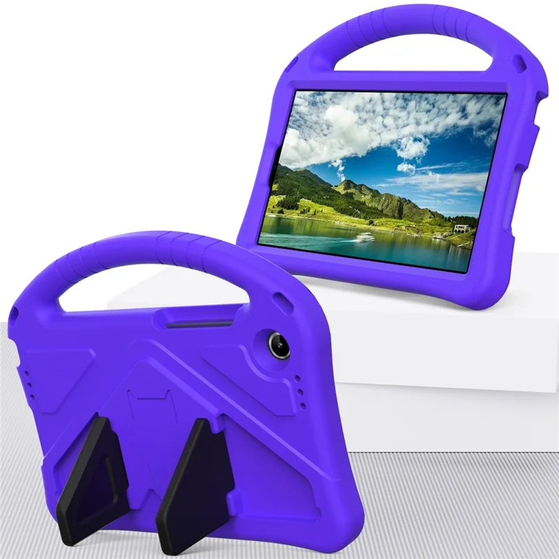 For Lenovo Tab K9 Case EVA Tablet Cover with Handle Kickstand Children Friendly - Purple