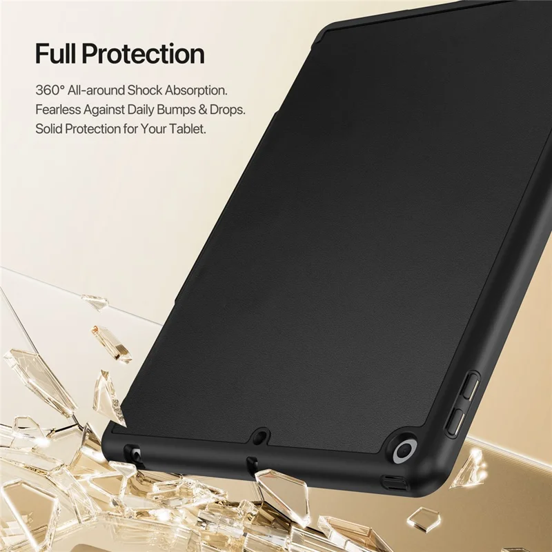 DUX DUCIS Vers Series Tablet Case for iPad 10.2 (2021) / (2020) / (2019) Stand Leather Cover - Black