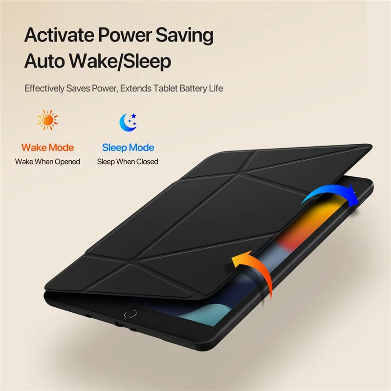 DUX DUCIS Vers Series Tablet Case for iPad 10.2 (2021) / (2020) / (2019) Stand Leather Cover - Black