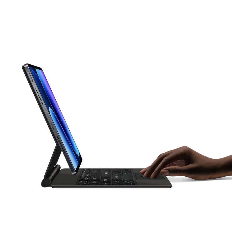 Teclado Bluetooth compatible con Xiaomi Pad 8 Magnetic Floating (inglés) + Funda de cuero para tableta - Negro