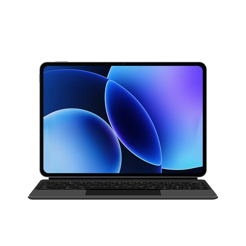 Teclado Bluetooth compatible con Xiaomi Pad 8 Magnetic Floating (inglés) + Funda de cuero para tableta - Negro