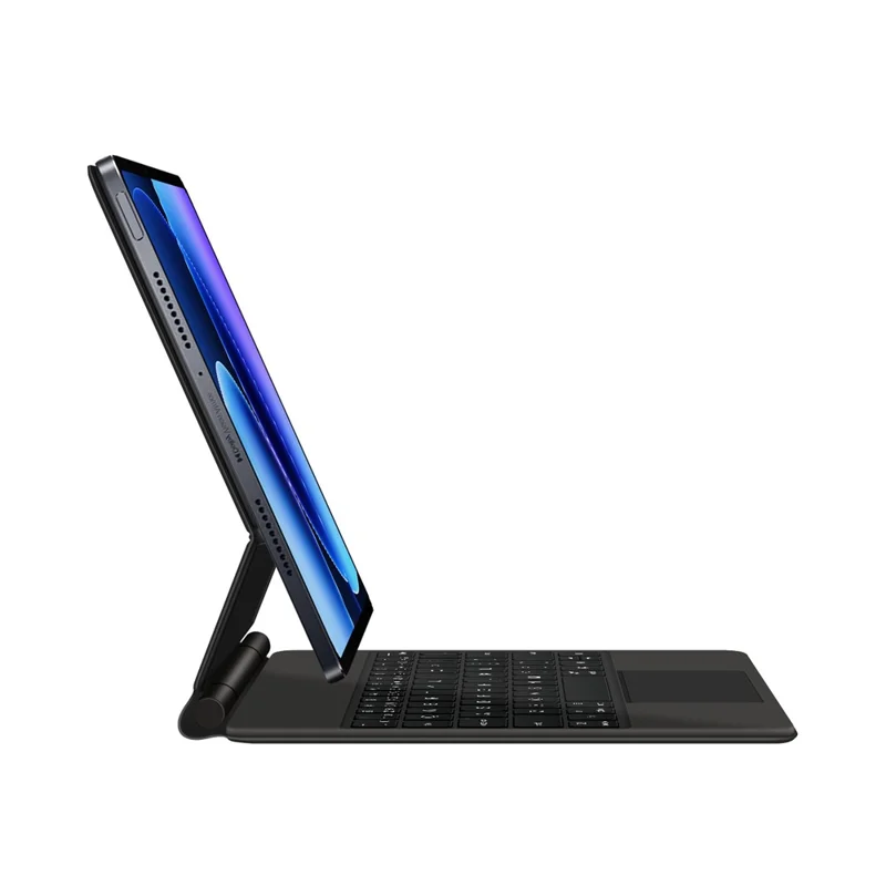 Teclado Bluetooth compatible con Xiaomi Pad 8 Magnetic Floating (inglés) + Funda de cuero para tableta - Negro
