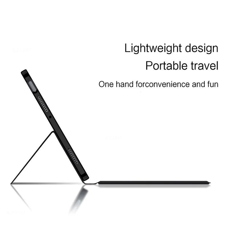 For Xiaomi Pad 8 Leather Case + Touchpad Bluetooth-Compatible Keyboard with Backlit