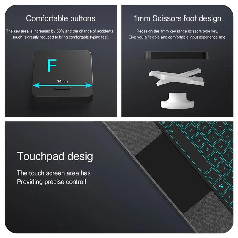 For Samsung Galaxy Tab S11 Ultra Leather Case + Bluetooth-Compatible Keyboard with Backlight Trackpad