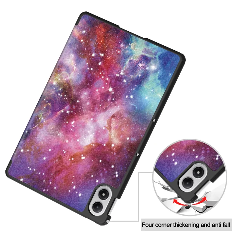 For Xiaomi Poco Pad M1 / Redmi Pad 2 Pro Case Pattern Print Leather Stand Tablet Cover - Galaxy