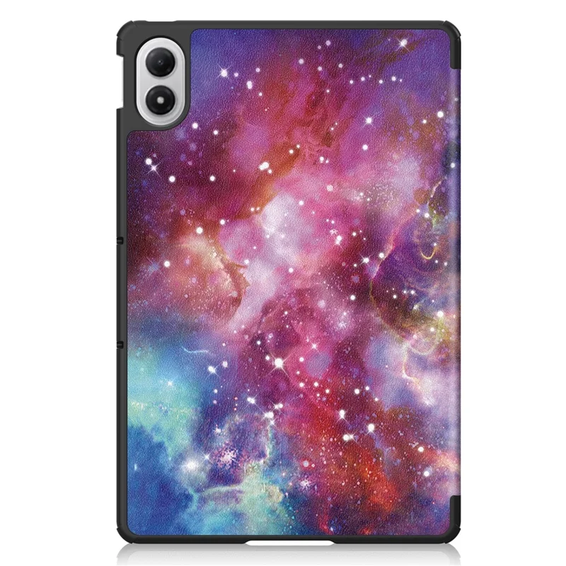 For Xiaomi Poco Pad M1 / Redmi Pad 2 Pro Case Pattern Print Leather Stand Tablet Cover - Galaxy