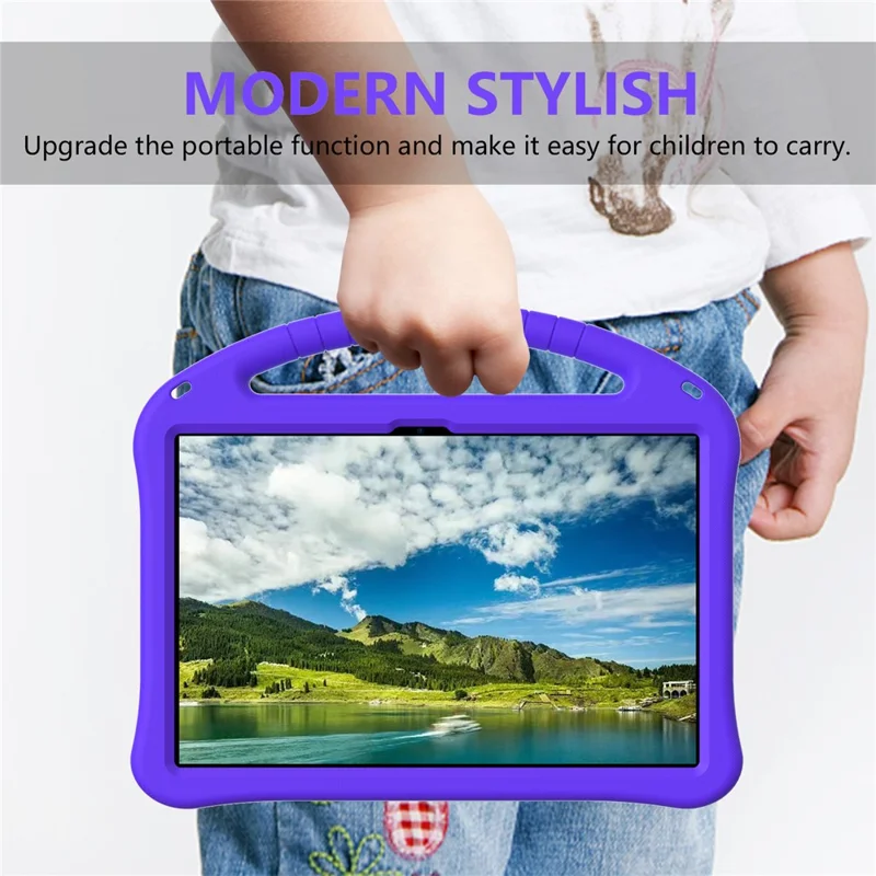 Til Xiaomi Redmi Pad 2 Pro Case EVA-tabletbeskyttelse med håndtag og støtteben, børnevenlig - Lilla
