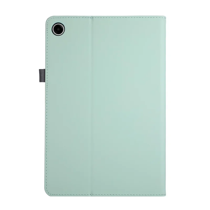 For Samsung Galaxy Tab A11 / A9 Case Foldable Stand Leather Tablet Cover with Handheld Wristband - Green