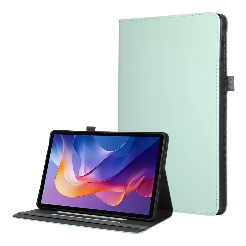 Custodia per Xiaomi Redmi Pad 2 Pieghevole Supporto in Pelle Cover Tablet con Cinturino da Polso - Verde