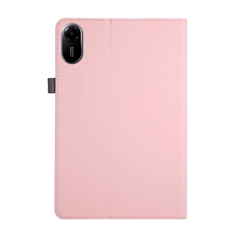 For Xiaomi Redmi Pad 2 Case Foldable Stand Leather Tablet Cover with Handheld Wristband - Pink