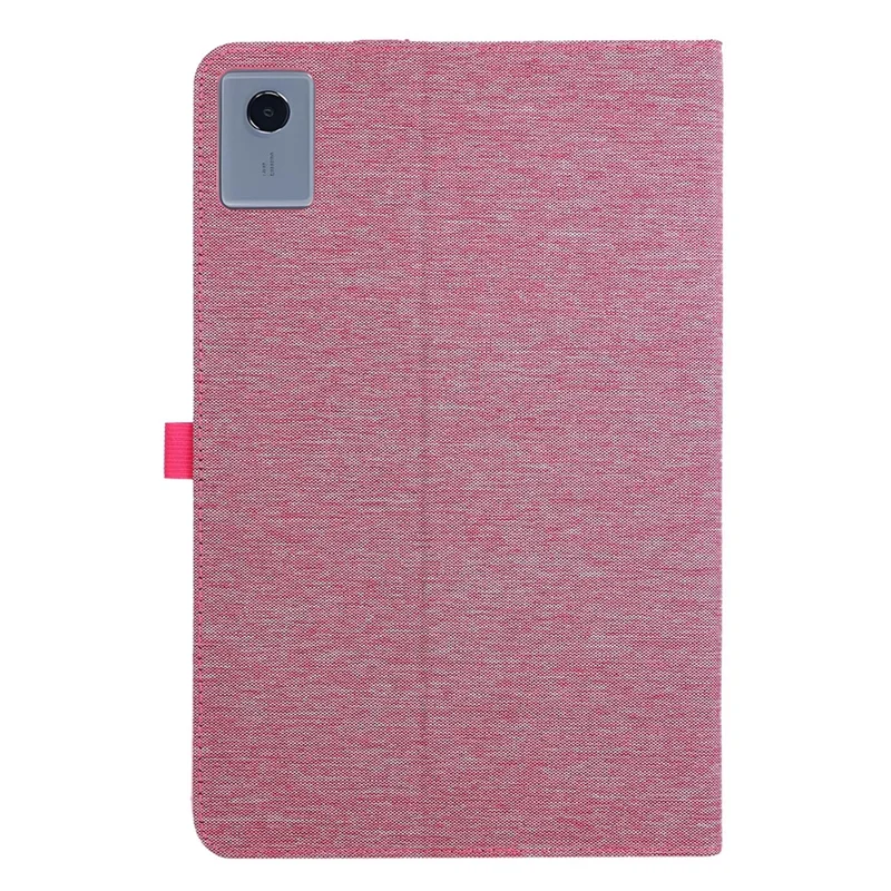 Чехол для Lenovo Idea Tab Plus с подставкой, держателем для карт и тканевой текстурой, кожаный чехол для планшета - розовый