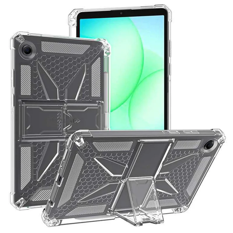 Чехол для Samsung Galaxy Tab A11 Clear Case с подставкой, противоударный, из TPU + PC, чехол для планшета с отделением для ручки