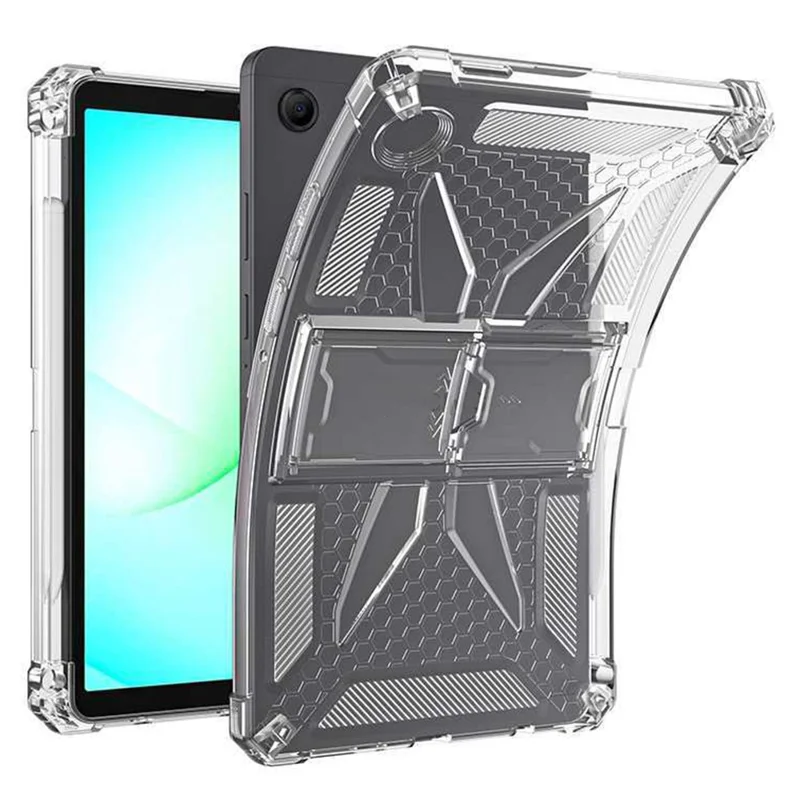 Чехол для Samsung Galaxy Tab A11 Clear Case с подставкой, противоударный, из TPU + PC, чехол для планшета с отделением для ручки