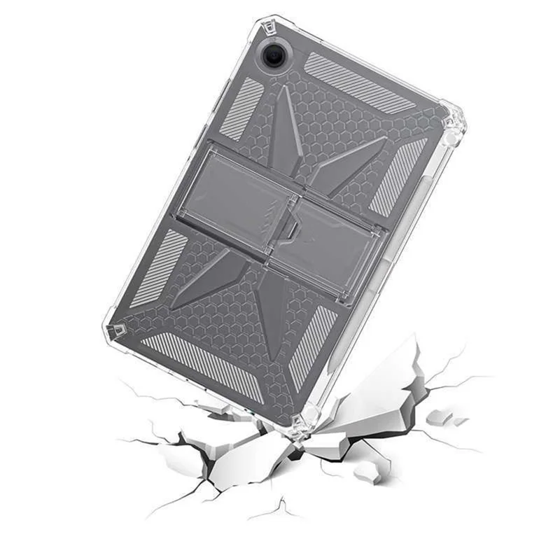 Чехол для Samsung Galaxy Tab A11 Clear Case с подставкой, противоударный, из TPU + PC, чехол для планшета с отделением для ручки
