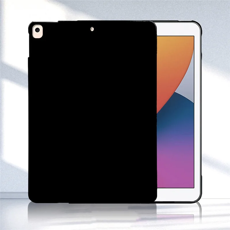 Чехол для планшета для iPad 10.2 (2021) / (2020) / (2019) / Air 10.5 дюйма (2019), тонкий матовый защитный чехол из ТПУ - черный