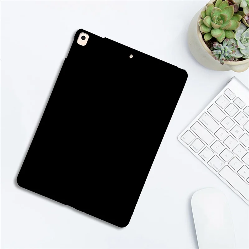 Чехол для планшета для iPad 10.2 (2021) / (2020) / (2019) / Air 10.5 дюйма (2019), тонкий матовый защитный чехол из ТПУ - черный