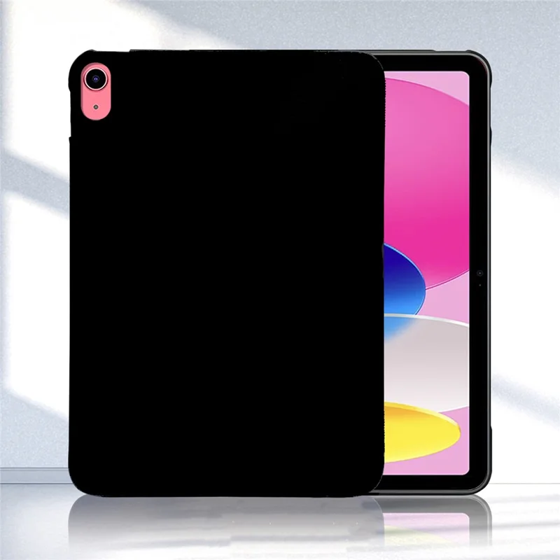 For iPad (2025) / 10.9 (2022) Case Slim Matte TPU Protective Tablet Cover - Black