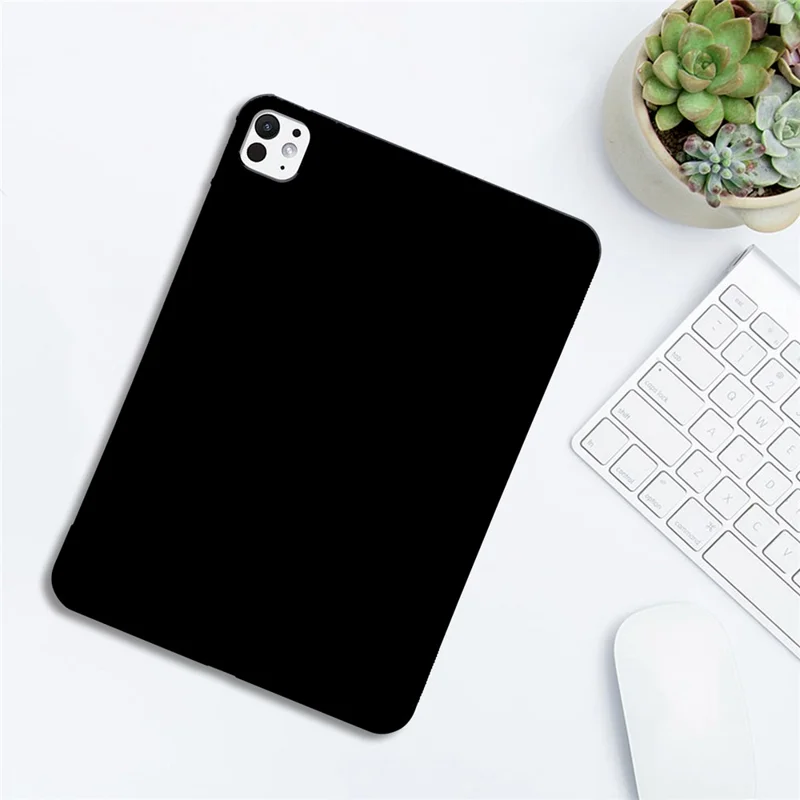 For iPad Pro 11 (2025) / (2024) Case Slim Matte TPU Protective Tablet Cover - Black