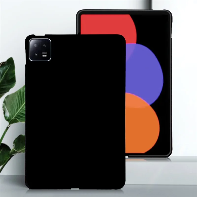 Voor Xiaomi Pad 6 Hoesje Slank Matte TPU Beschermhoes voor Tablet - Zwart