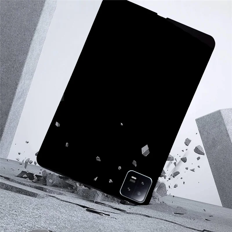 Voor Xiaomi Pad 6 Hoesje Slank Matte TPU Beschermhoes voor Tablet - Zwart