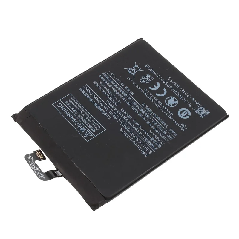 For Xiaomi Mi Note 3 3400mAh 3.85V Rechargeable Li-ion Polymer Battery Phone Parts (BM3A) (without Logo)