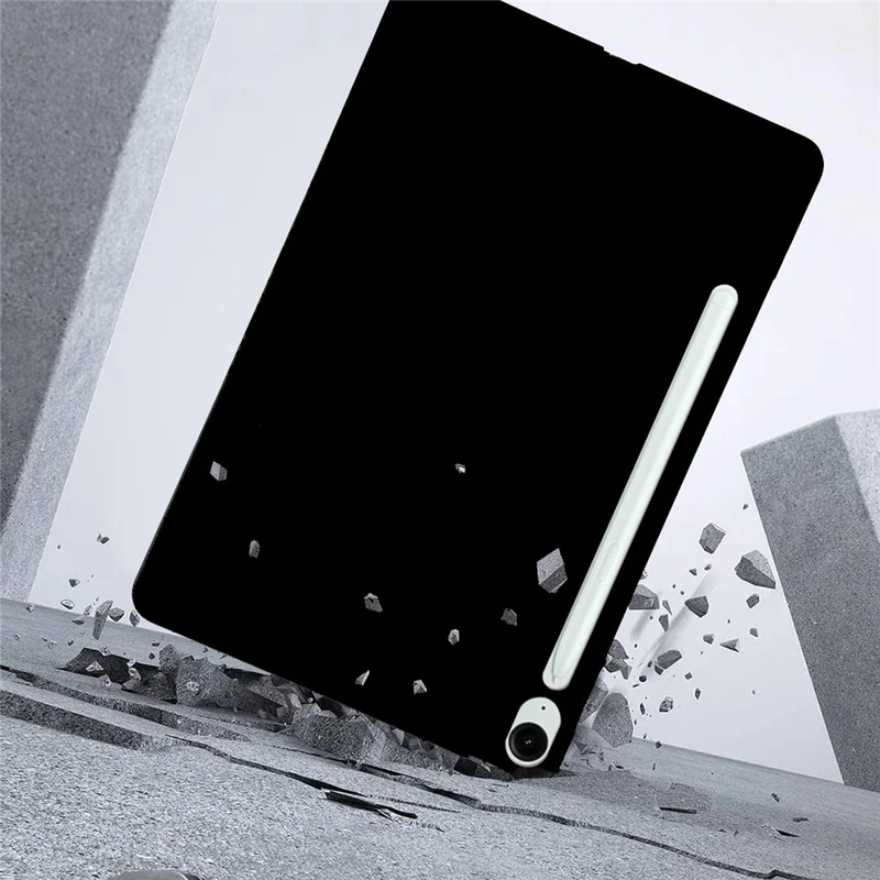 Cienki etui do Samsung Galaxy Tab S10 FE+ z matowego TPU, ochronna obudowa na tablet – Czarny