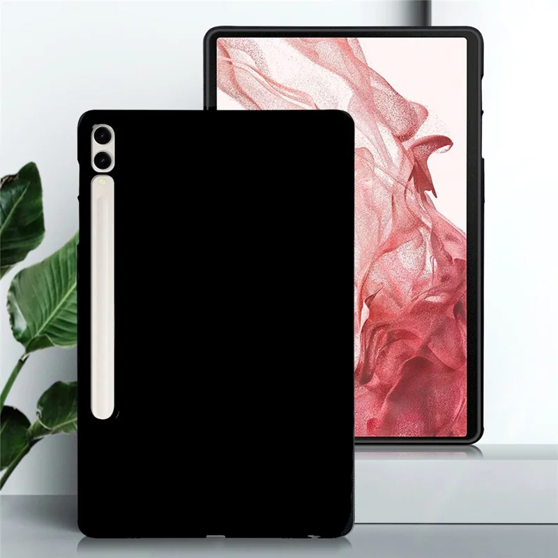 Tabletlock för Samsung Galaxy Tab S8+ / S7+ / S7 FE, Slim Matt TPU Skyddshölje - Svart