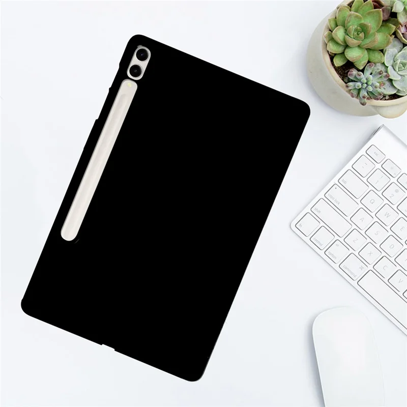 Tabletlock för Samsung Galaxy Tab S8+ / S7+ / S7 FE, Slim Matt TPU Skyddshölje - Svart