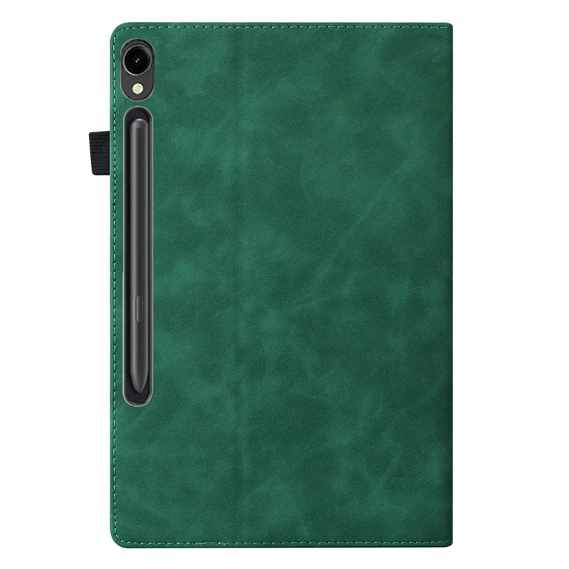 Tablet Case For Samsung Galaxy Tab S10 Lite / S10 FE / S9 / S9 FE / S8 / S7 , PU Leather Protective Folio Cover with Card Holder - Green
