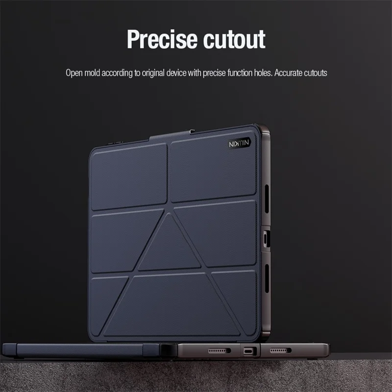 NILLKIN Bumper Leather Case Pro for Xiaomi Pad 8  /  8 Pro Slide Camera Lid Origami Stand Tablet Cover Auto Wake  /  Sleep