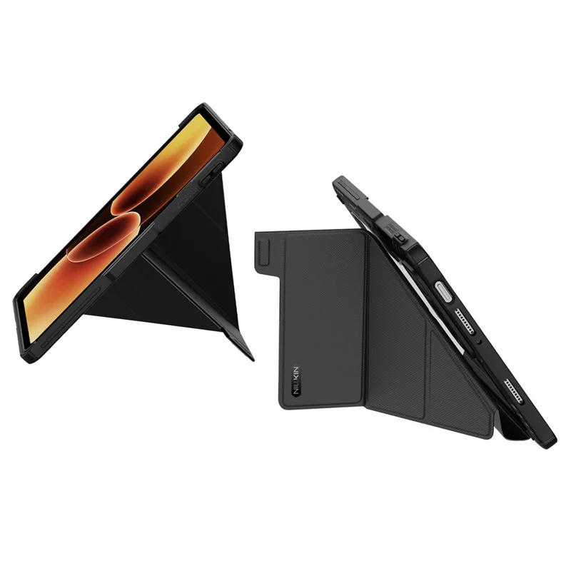 NILLKIN Bumper Leather Case Pro for Xiaomi Pad 8  /  8 Pro Slide Camera Lid Origami Stand Tablet Cover Auto Wake  /  Sleep