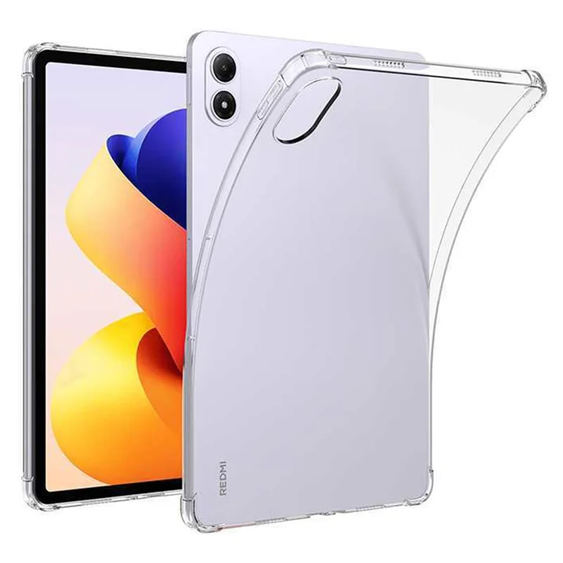 Transparante TPU-hoes voor Xiaomi Redmi Pad 2 Pro, vierhoekig, schokbestendig, duidelijk tabletcover