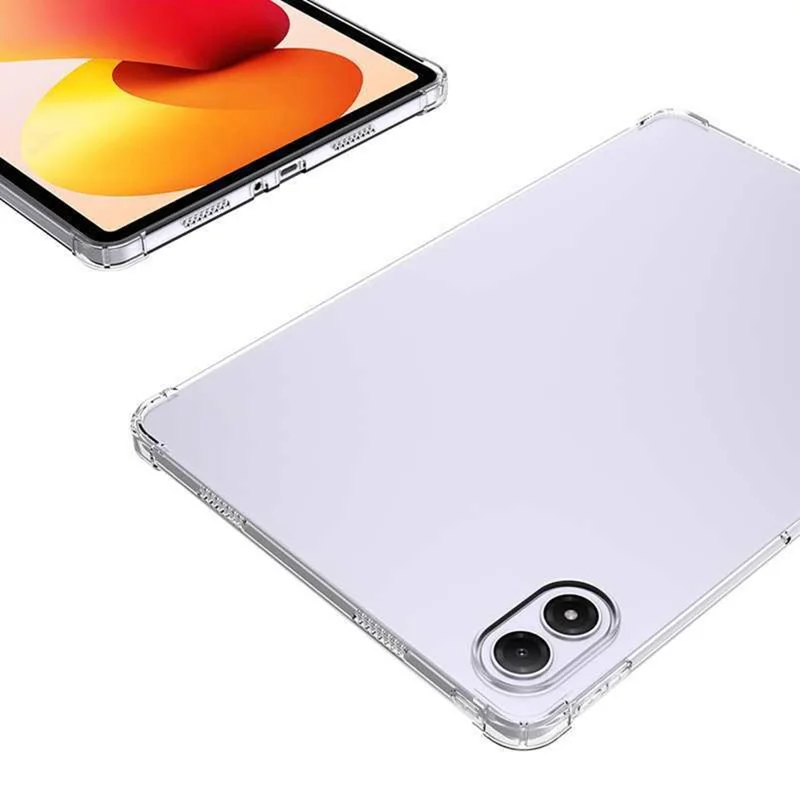 Transparante TPU-hoes voor Xiaomi Redmi Pad 2 Pro, vierhoekig, schokbestendig, duidelijk tabletcover