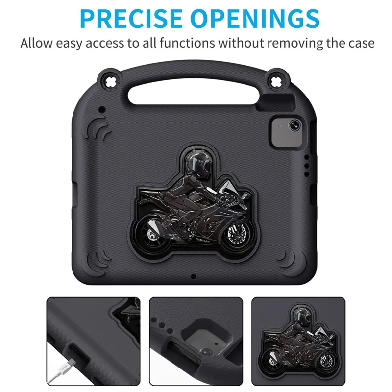 Custodia EVA per cavalletto moto per iPad (2025) / 10.9 (2022) / Air 11 (2025) / (2024) / Air (2022) / (2020) / Pro 11 (2025) / (2024) / (2022) / (2021) / (2020) / (2018) - Nero