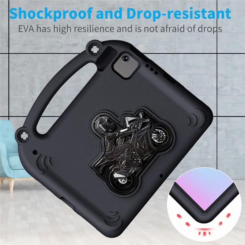 Custodia EVA per cavalletto moto per iPad (2025) / 10.9 (2022) / Air 11 (2025) / (2024) / Air (2022) / (2020) / Pro 11 (2025) / (2024) / (2022) / (2021) / (2020) / (2018) - Nero