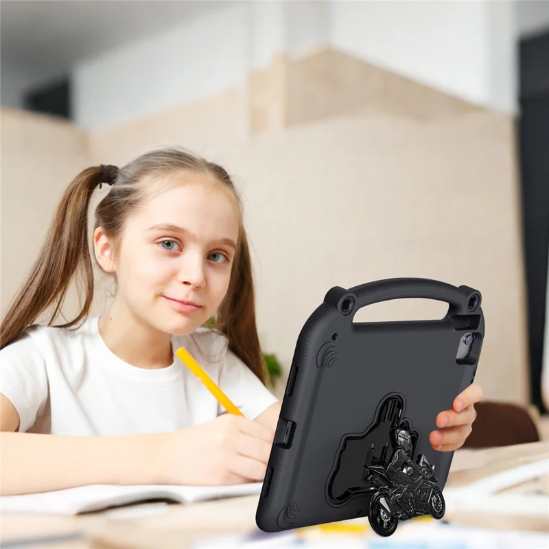 Motorcycle Kickstand EVA Case with Handle For iPad Pro 13 (2025)  /  (2024)  /  Pro 12.9 (2022)  /  (2021)  /  (2020)  /  (2018)  /  Air 13 (2025)  /  (2024) - Black