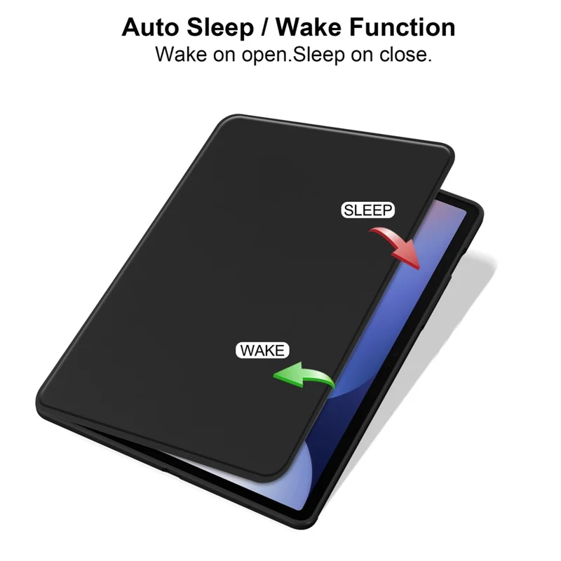 Cover per Samsung Galaxy Tab S11 Ultra con Supporto Rotante, Custodia in Pelle PU, Retro Acrilico Trasparente con Alloggiamento per Penna - Nero