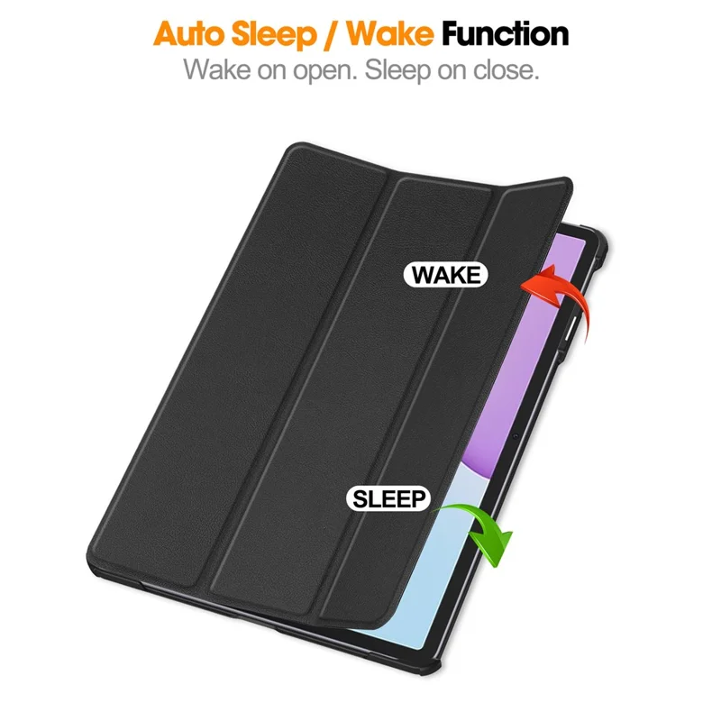 Futerał do Huawei MatePad 11.5 2025 z funkcją antywypadkową, skórzany pokrowiec ze stojakiem na tablet - Czarny