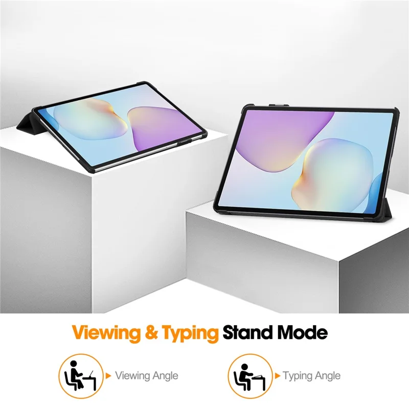 Futerał do Huawei MatePad 11.5 2025 z funkcją antywypadkową, skórzany pokrowiec ze stojakiem na tablet - Czarny