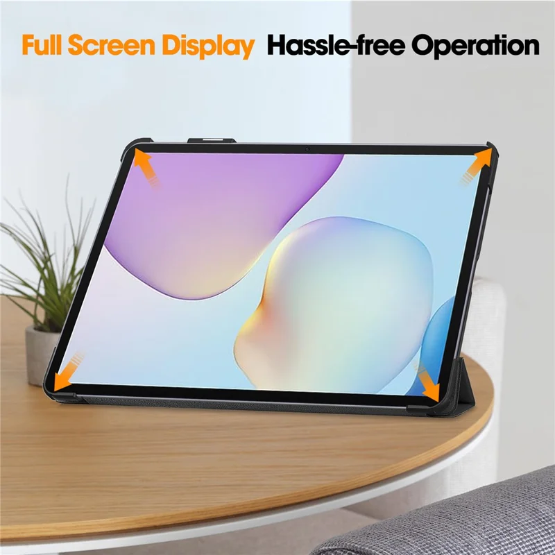 Futerał do Huawei MatePad 11.5 2025 z funkcją antywypadkową, skórzany pokrowiec ze stojakiem na tablet - Czarny