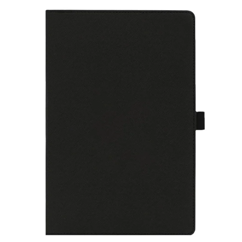 For Doogee Tab E3 Max Case Stand PU Leather Tablet Cover Built-in Hand Strap - Black