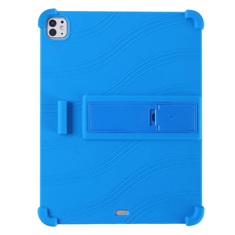 iPad Pro 11 (2025) Hülle mit verstellbarem Ständer, Silikon-Tablet-Schutzhülle - Dunkelblau