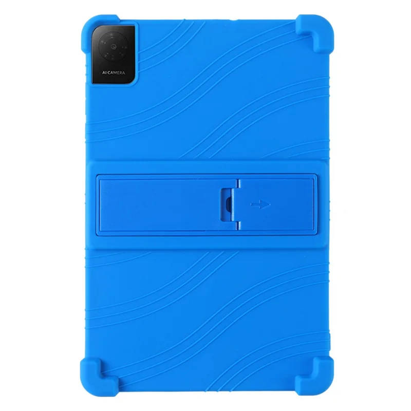 Für TCL Tab 10L Gen4 10.1 Zoll Hülle mit einstellbarem Ständer, Silikon-Tablet-Schutzhülle - Dunkelblau