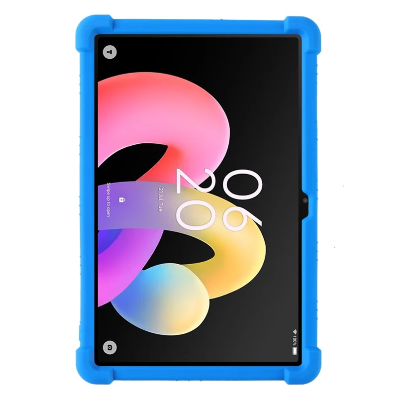 Für TCL Tab 10L Gen4 10.1 Zoll Hülle mit einstellbarem Ständer, Silikon-Tablet-Schutzhülle - Dunkelblau