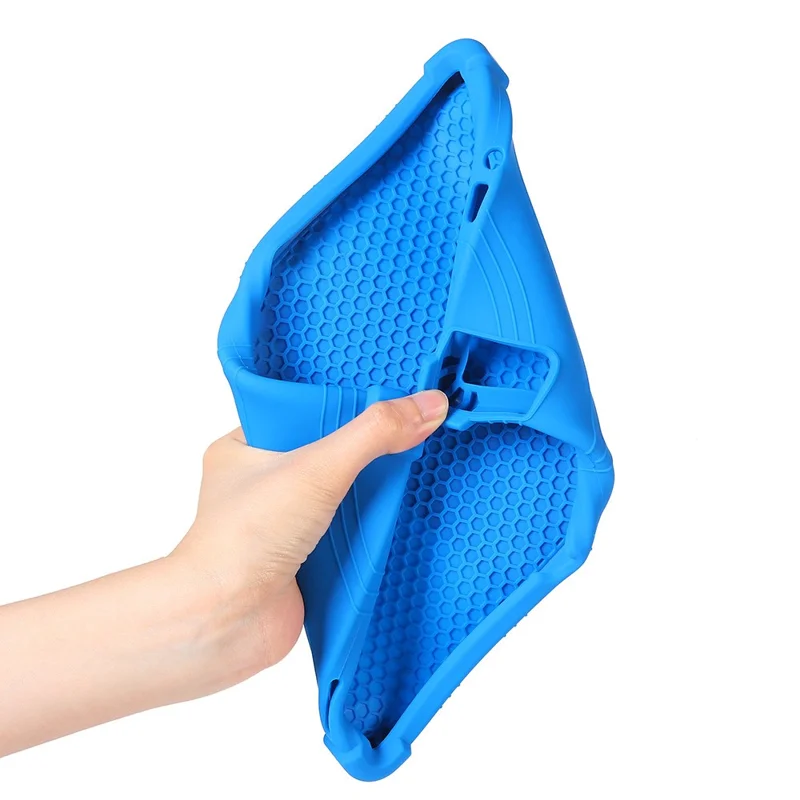 Für TCL Tab 10L Gen4 10.1 Zoll Hülle mit einstellbarem Ständer, Silikon-Tablet-Schutzhülle - Dunkelblau