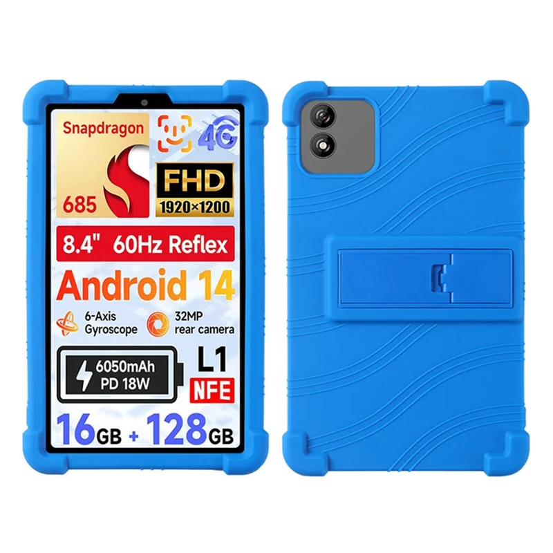 For BNCF BPad Mini Case Adjustable Kickstand Silicone Tablet Protective Cover - Dark Blue