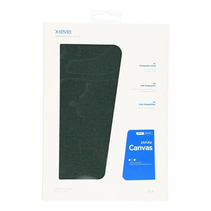 X-LEVEL per Xiaomi Pad 7 / 7 Pro Custodia in Pelle Texture Tessuto Cover Tablet - Verde